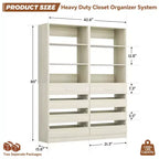 Closet Organizer System with Wood Drawers and Shelves