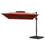 MAISON ARTS 12 FT Automatic Hydraulic Cantilever Umbrella Aluminum Pole 360 Degree Rotation