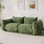 Chenille Fabric Modular Love Seat Sofa, 2-Seater Cloud Couch with High Resilience Sponge, Small Space Boneless Sofa for Apartment, Office