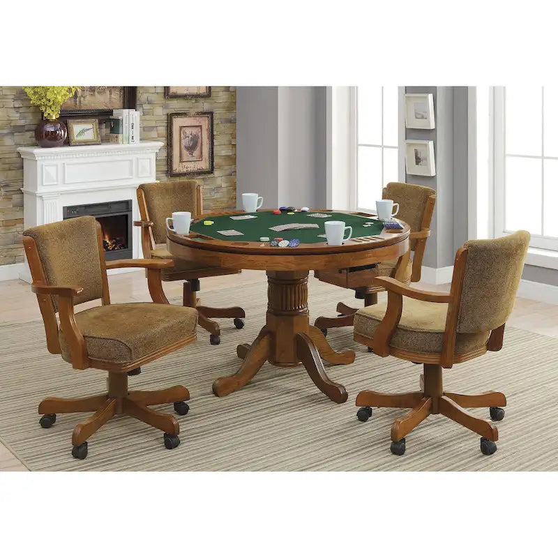 Ghilardi Amber Game Table with Cupholders