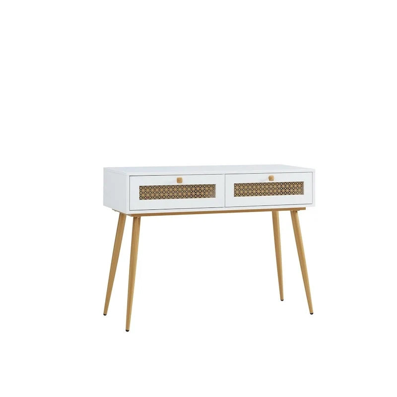 41.9 Wood 2-Drawer Entryway Console Table