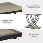 Lantine Side Table, 2-Tier Narrow End Table for Living Room, Industrial Bedside Tables with Metal Frame for Bedroom, Sofa Couch, Small Spaces, Grey
