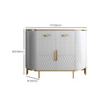 Glam Marble Sideboard in Grey with Storage