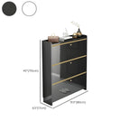 Entryway Glam Black Shoe Storage with Adjustable Shelves
