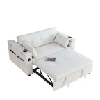 54 Pull-Out Sleeper Sofa Bed Double Seat Recliner Sofa Bed
