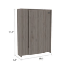 Foldable Table Tacoma, Seven Interior Shelves, White Finish,High quality and durable
