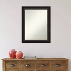 Miroir mural de salle de bain 23" x 29" Trio bronze huilé non biseauté - : Miroir de courtoisie rectangulaire, cadre en polystyrène