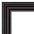 Miroir mural de salle de bain colonial non biseauté noir de 32" x 32" - : Carré, Fixation murale, Style moderne