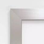 Miroir mural de salle de bain en bois non biseauté 40 po x 28 po Argent sterling brossé - : Moderne, Rectangle, Fixation murale