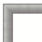 Miroir de porte pleine longueur élégant en étain brossé non biseauté 19" x 53"