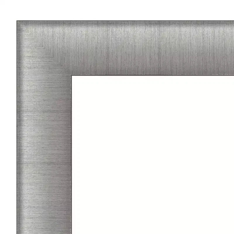 Miroir de porte pleine longueur élégant en étain brossé non biseauté 19" x 53"