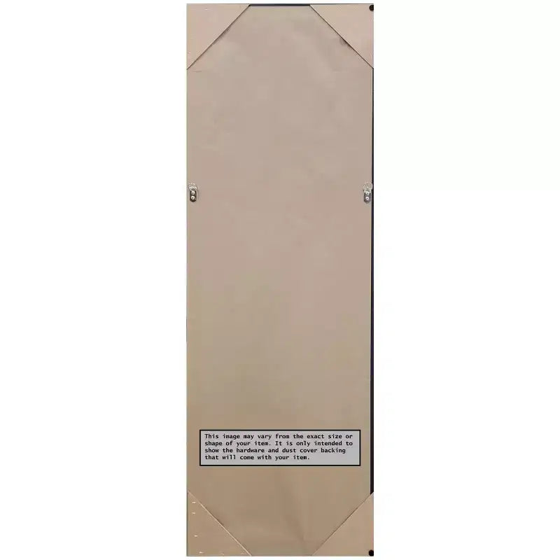 Miroir de porte pleine longueur élégant en étain brossé non biseauté 19" x 53"