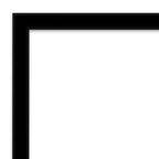 Miroir mural noir de jais non biseauté 38 po x 26 po - : Cadre moderne en polystyrène, matériel de montage inclus