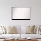 Miroir mural noir de jais non biseauté 38 po x 26 po - : Cadre moderne en polystyrène, matériel de montage inclus