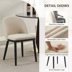 Dining Chairs Set of 4/6, Upholstered Kitchen Dining Room Chair, Linen Fabric Farmhouse Dinner Chair with Leveling Feet for Dining Room, Living Room