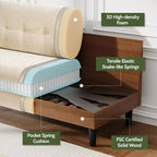 Dyonery 50 Loveseat Sofa, 2-Seater Love Seat for Office & Small Spaces, 24 Deep Seat, FSC Solid Wood Frame, Tool-Free Assembly