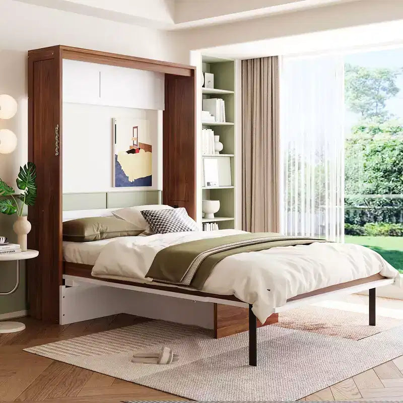GDF Studio Lawrence Full Size Murphy Bed with Foldable Desk