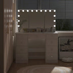 Luxurious LED Makeup Vanity with 9 Drawers Elegant Makeup Station