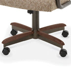 Chromcraft Douglas Caster Dining Chairs in Chestnut, Gray Finish (Set of 2)