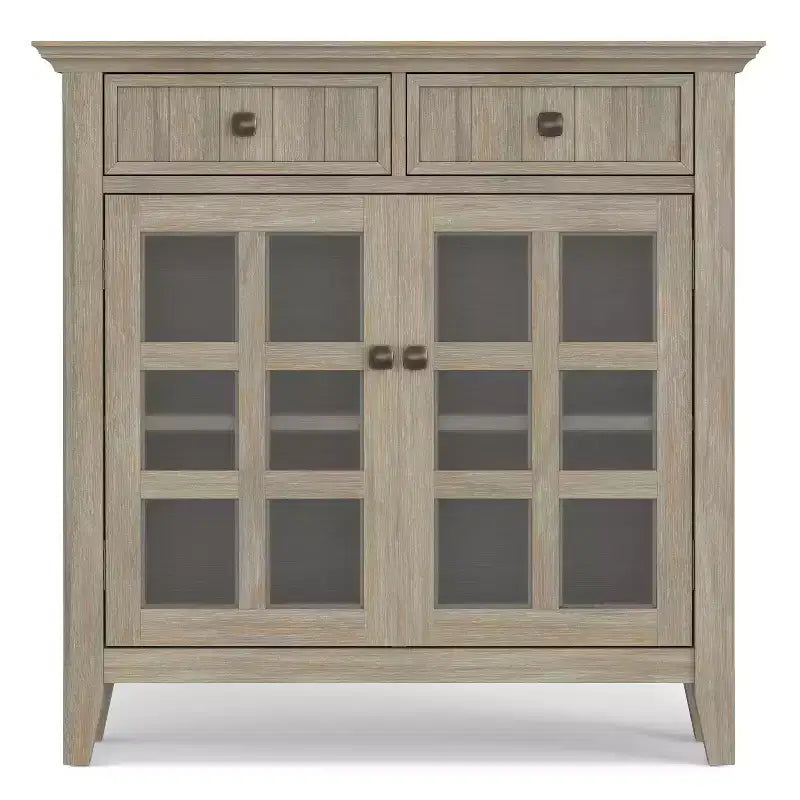Meuble de rangement pour entrée en bois massif, 36 pouces de large, style transitionnel