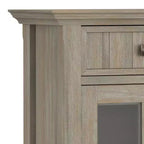 Meuble de rangement pour entrée en bois massif, 36 pouces de large, style transitionnel