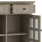 Meuble de rangement pour entrée en bois massif, 36 pouces de large, style transitionnel