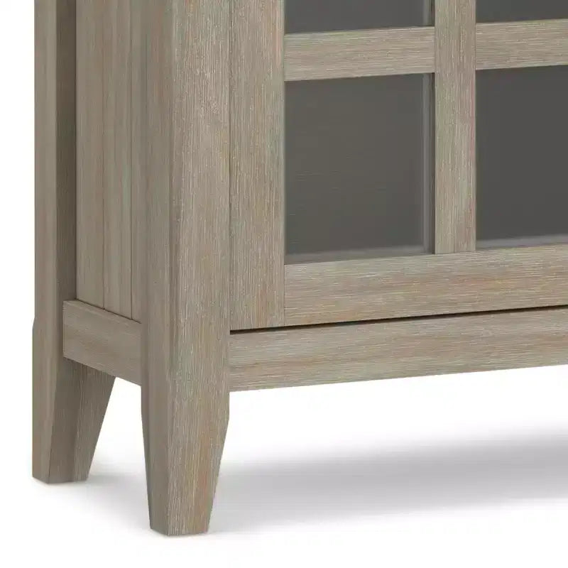 Meuble de rangement pour entrée en bois massif, 36 pouces de large, style transitionnel