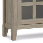 Meuble de rangement pour entrée en bois massif, 36 pouces de large, style transitionnel
