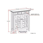Meuble de rangement pour entrée en bois massif, 36 pouces de large, style transitionnel