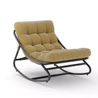 Fauteuil à bascule moderne pour adultes, fauteuil œuf surdimensionné avec inclinaison réglable et coussin amovible, fauteuil à bascule rembourré pour salon, terrasse