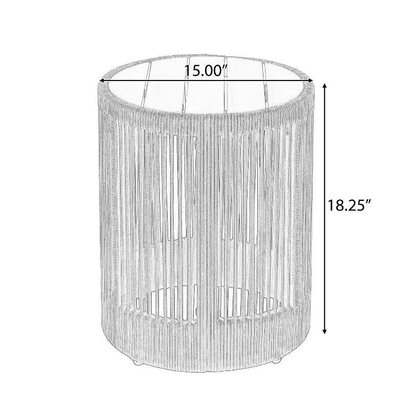 1 Table d'appoint moderne rustique, table d'appoint en bois d'acacia et corde pour salon, chambre, patio
