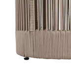 1 Table d'appoint moderne rustique, table d'appoint en bois d'acacia et corde pour salon, chambre, patio