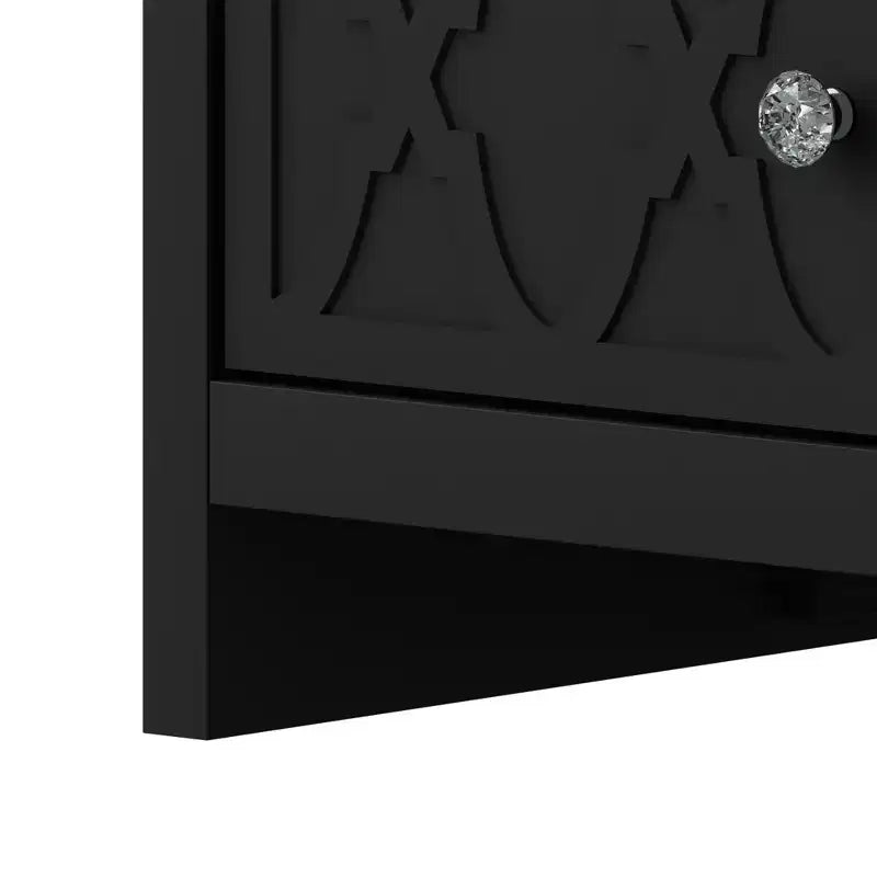 Table de chevet à 2 tiroirs avec étagère ouverte 22,8 L 15,7 P 26,8 H