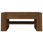 Table basse en bois d'ingénierie blanc Table basse moyenne