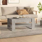 Table basse en bois d'ingénierie blanc Table basse moyenne