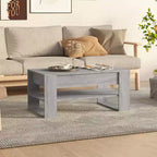 Table basse en bois d'ingénierie blanc Table basse moyenne