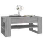 Table basse en bois d'ingénierie blanc Table basse moyenne