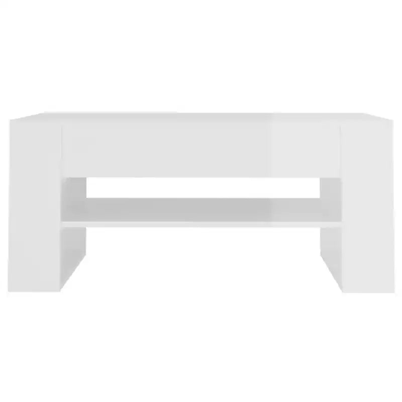 Table basse en bois d'ingénierie blanc Table basse moyenne