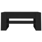 Table basse en bois d'ingénierie blanc Table basse moyenne