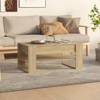 Table basse en bois d'ingénierie blanc Table basse moyenne