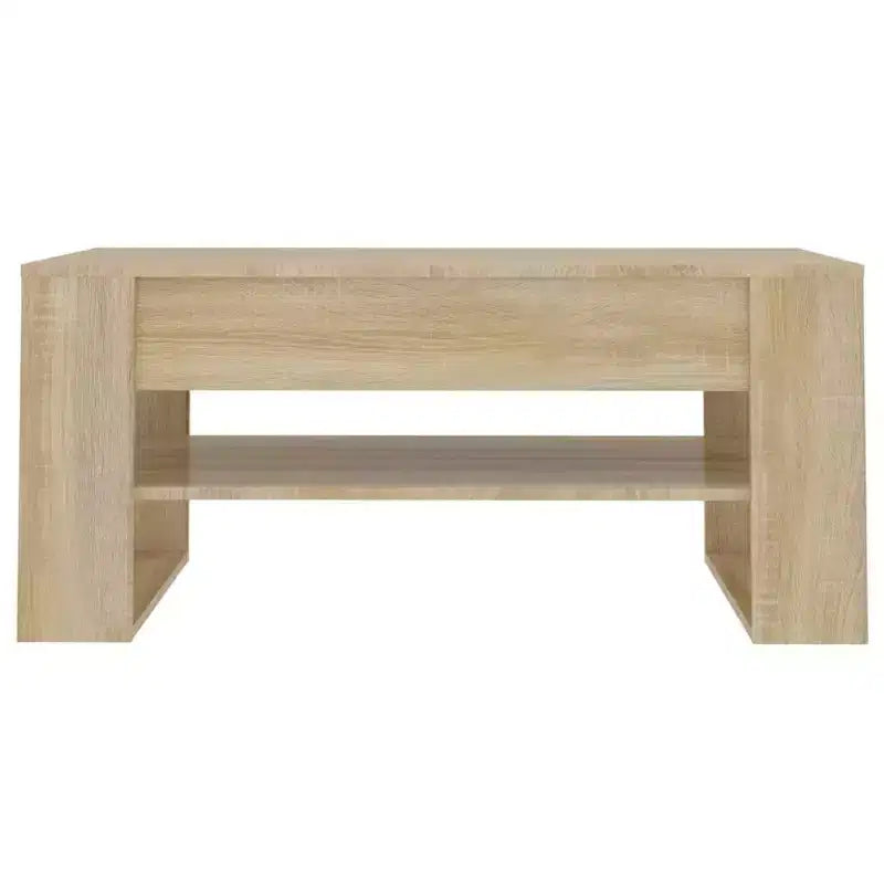 Table basse en bois d'ingénierie blanc Table basse moyenne