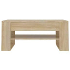 Table basse en bois d'ingénierie blanc Table basse moyenne