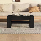 Table basse en bois d'ingénierie blanc Table basse moyenne