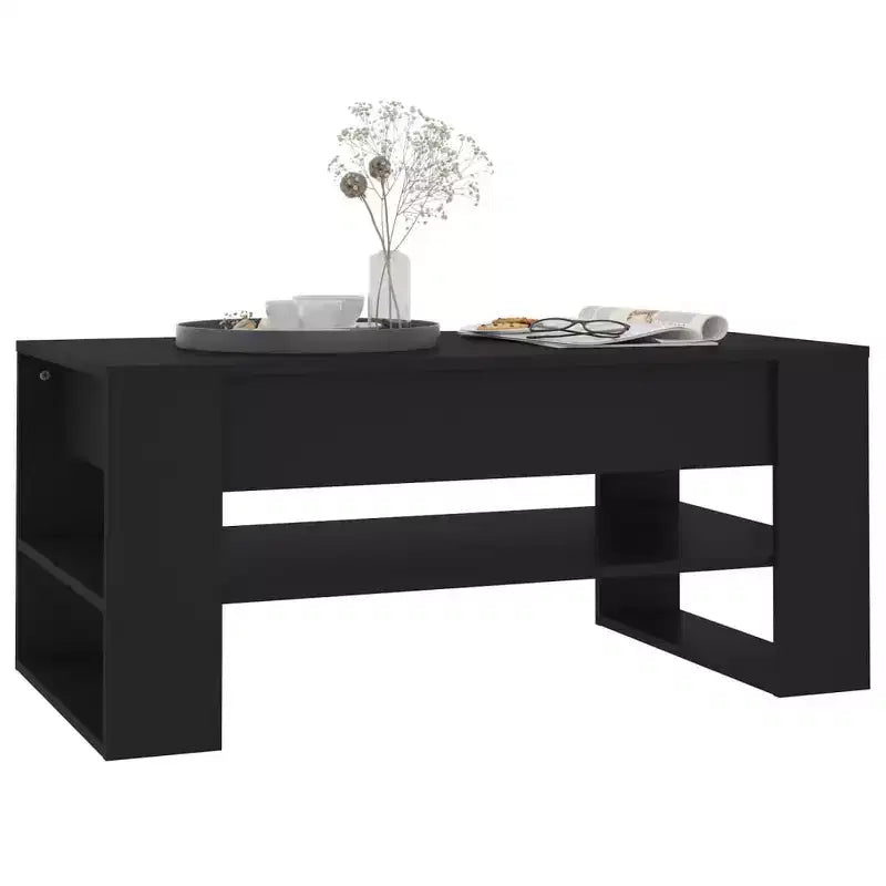 Table basse en bois d'ingénierie blanc Table basse moyenne
