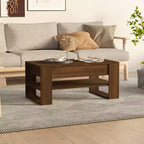 Table basse en bois d'ingénierie blanc Table basse moyenne