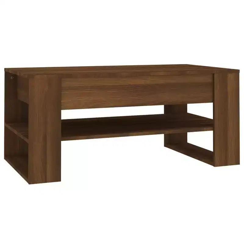 Table basse en bois d'ingénierie blanc Table basse moyenne