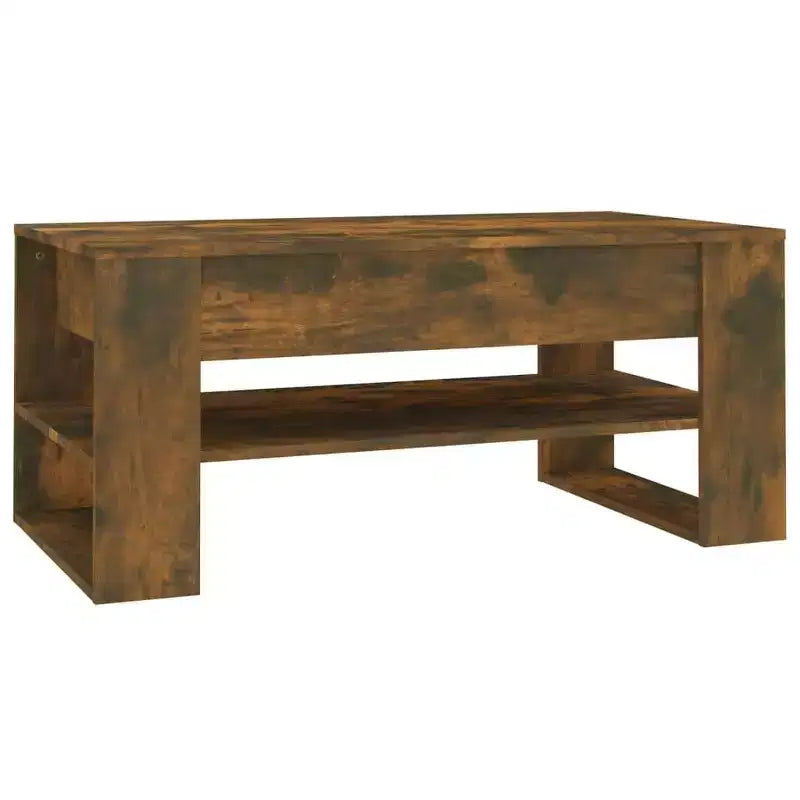 Table basse en bois d'ingénierie blanc Table basse moyenne