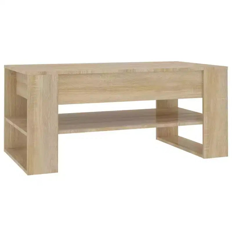 Table basse en bois d'ingénierie blanc Table basse moyenne