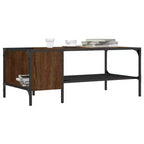 Table basse avec étagère d'appoint en bois d'ingénierie