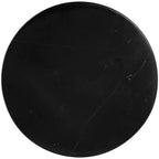 Table d'appoint en marbre noir avec base noire